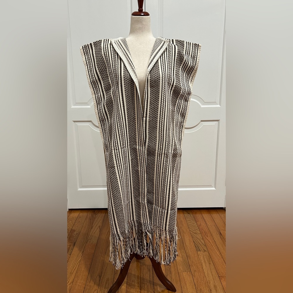 HandLoom long sleeveless vest made in Oaxaca, Méx.